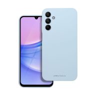   Roar Samsung Galaxy A15 4G / A15 5G prémium szilikon tok velúr béléssel, világoskék