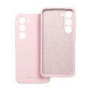 Roar Samsung Galaxy A15 4G / A15 5G prémium szilikon tok velúr béléssel, világos rózsaszín