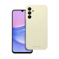   Roar Samsung Galaxy A15 4G / A15 5G prémium szilikon tok velúr béléssel, világossárga