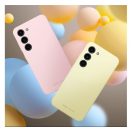 Roar Samsung Galaxy A15 4G / A15 5G prémium szilikon tok velúr béléssel, világossárga