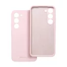 Roar Samsung Galaxy A55 5G prémium szilikon tok velúr béléssel, világos rózsaszín