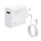 Xiaomi MDY-14-EE GaN USB-A- USB-C hálózati töltő adapter + adatkábel,120W, 6A, fehér