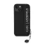 Karl Lagerfeld PU Saffiano Rhinestone Charm Apple iPhone 15 hátlap tok, fekete
