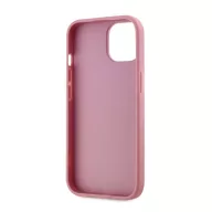   Karl Lagerfeld Wrinkled PU Signature Logo Apple iPhone 15 hátlap tok, rózsaszín