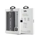 Karl Lagerfeld PU Saffiano Athleisure Apple iPhone 15 Pro hátlap tok csuklópánttal, rózsaszín