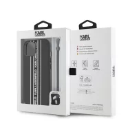   Karl Lagerfeld PU Saffiano Athleisure Apple iPhone 15 hátlap tok csuklópánttal, rózsaszín