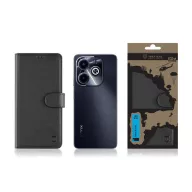   Tactical Field Notes Infinix Hot 40i, flip/oldalra nyíló tok, fekete