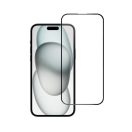 Blue Star Apple iPhone 15/16 Plus 5D teljes kijelzős tempered glass kijelzővédő üvegfólia, fekete