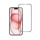 Blue Star Apple iPhone 15/ iPhone 16 5D teljes kijelzős tempered glass kijelzővédő üvegfólia, fekete