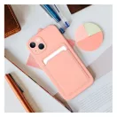 Apple iPhone 16 Plus kártyatartós szilikon tok, rózsaszín