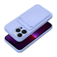 Apple iPhone 16 Plus kártyatartós szilikon tok, lila