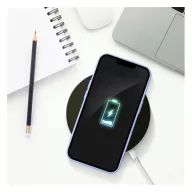 Apple iPhone 16 Plus kártyatartós szilikon tok, lila