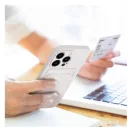 Apple iPhone 16 Plus kártyatartós szilikon tok, fehér