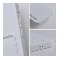 Apple iPhone 16 Plus kártyatartós szilikon tok, fehér