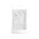 Apple iPhone 16 Plus kártyatartós szilikon tok, fehér