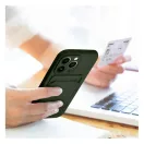 Apple iPhone 16 Pro Max kártyatartós szilikon tok, zöld