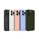 Apple iPhone 16 Pro Max kártyatartós szilikon tok, zöld