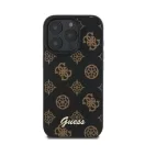 Guess PU Peony Script Apple iPhone 16 Pro Max Magsafe kompatibilis tok, fekete-barna GUHMP16XPGPYSK
