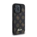 Guess PU Peony Script Apple iPhone 16 Pro Max Magsafe kompatibilis tok, fekete-barna GUHMP16XPGPYSK