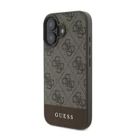   Guess 4G Bottom Stripe Apple iPhone 16 Plus hátlap tok, barna GUHCP16MG4GLBR