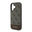 Guess 4G Bottom Stripe Apple iPhone 16 Plus hátlap tok, barna GUHCP16MG4GLBR