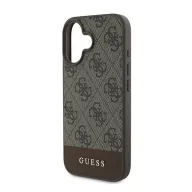   Guess 4G Bottom Stripe Apple iPhone 16 Plus hátlap tok, barna GUHCP16MG4GLBR