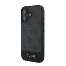 Guess 4G Bottom Stripe Apple iPhone 16 Plus hátlap tok, szürke GUHCP16MG4GLGR