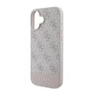 Guess 4G Bottom Stripe Apple iPhone 16 Plus hátlap tok, rózsaszín GUHCP16MG4GLPI