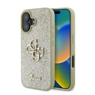   Guess Fixed Glitter Big 4G Apple iPhone 16 Plus hátlap tok, arany