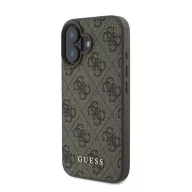   Guess 4G Classic Apple iPhone 16 hátlap tok, barna GUHCP16SG4GFBR