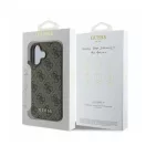 Guess 4G Classic Apple iPhone 16 hátlap tok, barna GUHCP16SG4GFBR