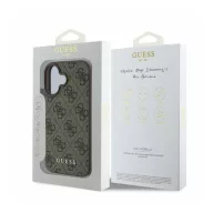   Guess 4G Classic Apple iPhone 16 hátlap tok, barna GUHCP16SG4GFBR