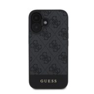   Guess 4G Bottom Stripe Apple iPhone 16 hátlap tok, szürke GUHCP16SG4GLGR