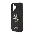 Guess Fixed Glitter Big 4G Apple iPhone 16 hátlap tok, fekete/barna