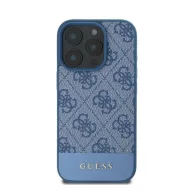   Guess 4G Bottom Stripe Apple iPhone 16 Pro Max hátlap tok, kék GUHCP16XG4GLBL