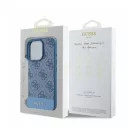 Guess 4G Bottom Stripe Apple iPhone 16 Pro Max hátlap tok, kék GUHCP16XG4GLBL
