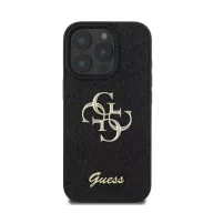   Guess Fixed Glitter Big 4G Apple iPhone 16 Pro Max hátlap tok, fekete/barna