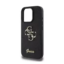 Guess Fixed Glitter Big 4G Apple iPhone 16 Pro Max hátlap tok, fekete/barna