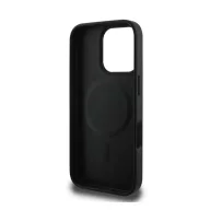   Guess 4G Ring Classic Logo Apple iPhone 16 Pro hátlap tok, fekete/barna GUHMP16LG4GFRK