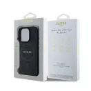 Guess 4G Ring Classic Logo Apple iPhone 16 Pro hátlap tok, fekete/barna GUHMP16LG4GFRK