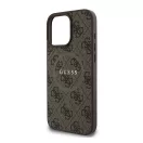 Guess 4G Ring Classic Logo Apple iPhone 16 Pro hátlap tok, barna GUHMP16LG4GFRW
