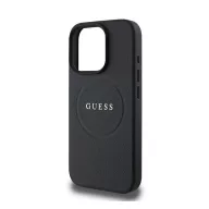   Guess Grained Gold Ring MagSafe Apple iPhone 16 Pro hátlap tok, fekete/barna GUHMP16LPGHSMMK