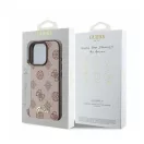 Guess Peony Script Apple iPhone 16 Pro MagSafe kompatibilis hátlap tok, barna GUHMP16LPGPYSW