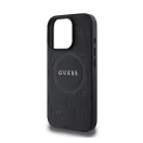 Guess Saffiano Peony Classic Logo Apple iPhone 16 Pro hátlap tok, fekete/barna GUHMP16LPSAPSMEK