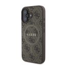 Guess 4G Ring Classic Logo Apple iPhone 16 Plus hátlap tok, barna GUHMP16MG4GFRW