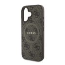 Guess 4G Ring Classic Logo Apple iPhone 16 Plus hátlap tok, barna GUHMP16MG4GFRW