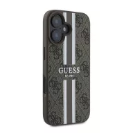   Guess 4G Printed Stripes MagSafe Apple iPhone 16 Plus hátlap tok, barna GUHMP16MP4RPSW