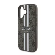   Guess 4G Printed Stripes MagSafe Apple iPhone 16 Plus hátlap tok, barna GUHMP16MP4RPSW