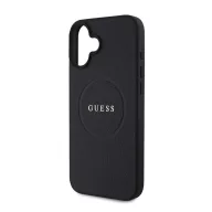   Guess Grained Gold Ring MagSafe Apple iPhone 16 Plus hátlap tok, fekete/barna GUHMP16MPGHSMMK