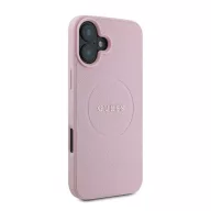   Guess Grained Gold Ring MagSafe Apple iPhone 16 Plus hátlap tok, rózsaszín GUHMP16MPGHSMMP